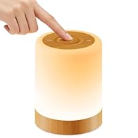 Auxmir Night Light, 3000mAh Rechargeable Baby Table Lamp, Smart Dimmable Touch Control LED Bedside Lamp with RGB Color Changing & 5 Modes, Portable Night Light for Kids, Bedroom, Living Room, Camping