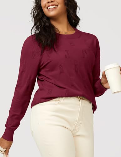 Image of Arach&Cloz Women's Soft Knit Sweater Fall Dressy Casual Pullover Tops