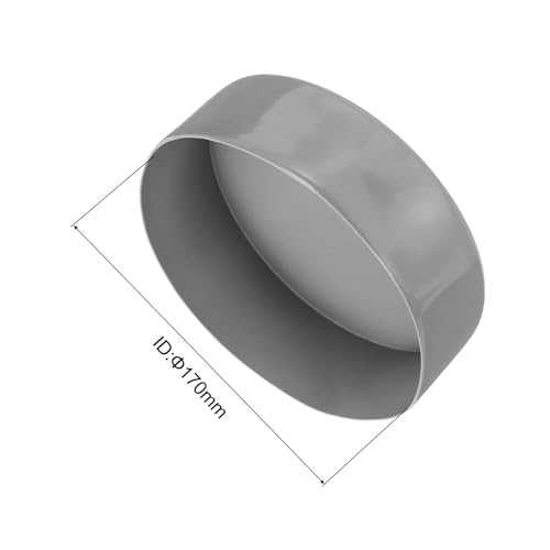 Image of uxcell 4pcs Rubber End Caps 170mm ID Vinyl Round End Cap Cover Screw Thread Protectors Light Gray, 50mm Height