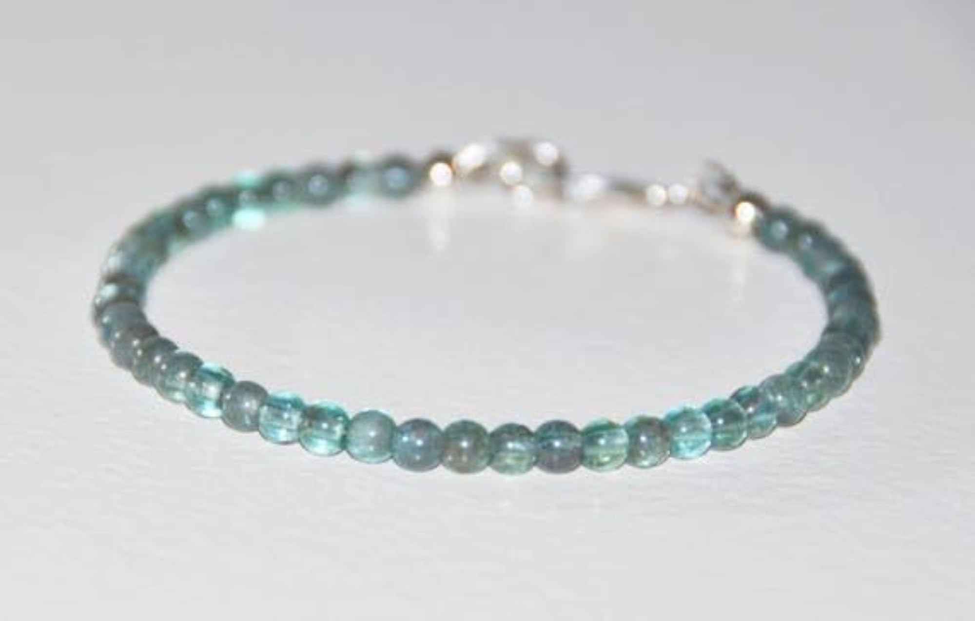 Apatite Bracelet for Men & Women, 4mm Blue Beads