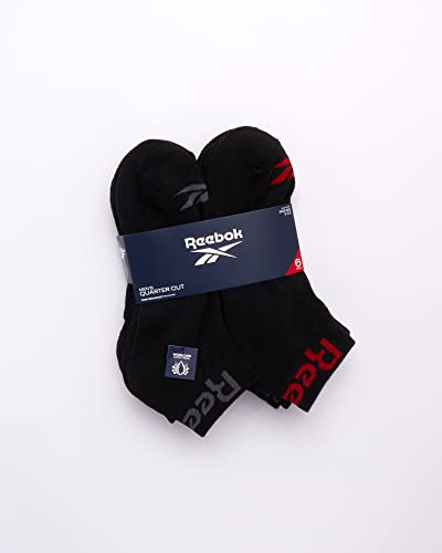 Reebok Mens Quarter Socks - 6 Pack Moisture Wicking Performance Stretch Athletic Ankle Socks for Men (Sizes: 6-12.5)2