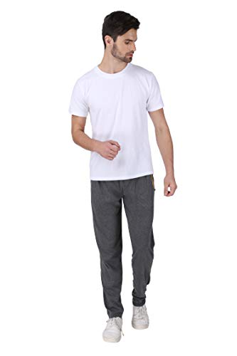Image of Neo Garments Men's Cotton Solid Regular Fit Trackpants /Jogger /Trouser with Side Pockets