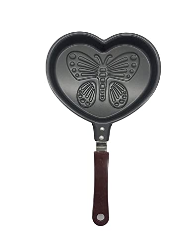 Image of Egg Fry Pan for Kitchen Lovely Cartoon Shape Mini Non-Stick Egg Frying Pan Omelets Pan Pancake Egg Fryer Skillet Fry Frying Pan Molds Cookware (5) (Smiley FACE)