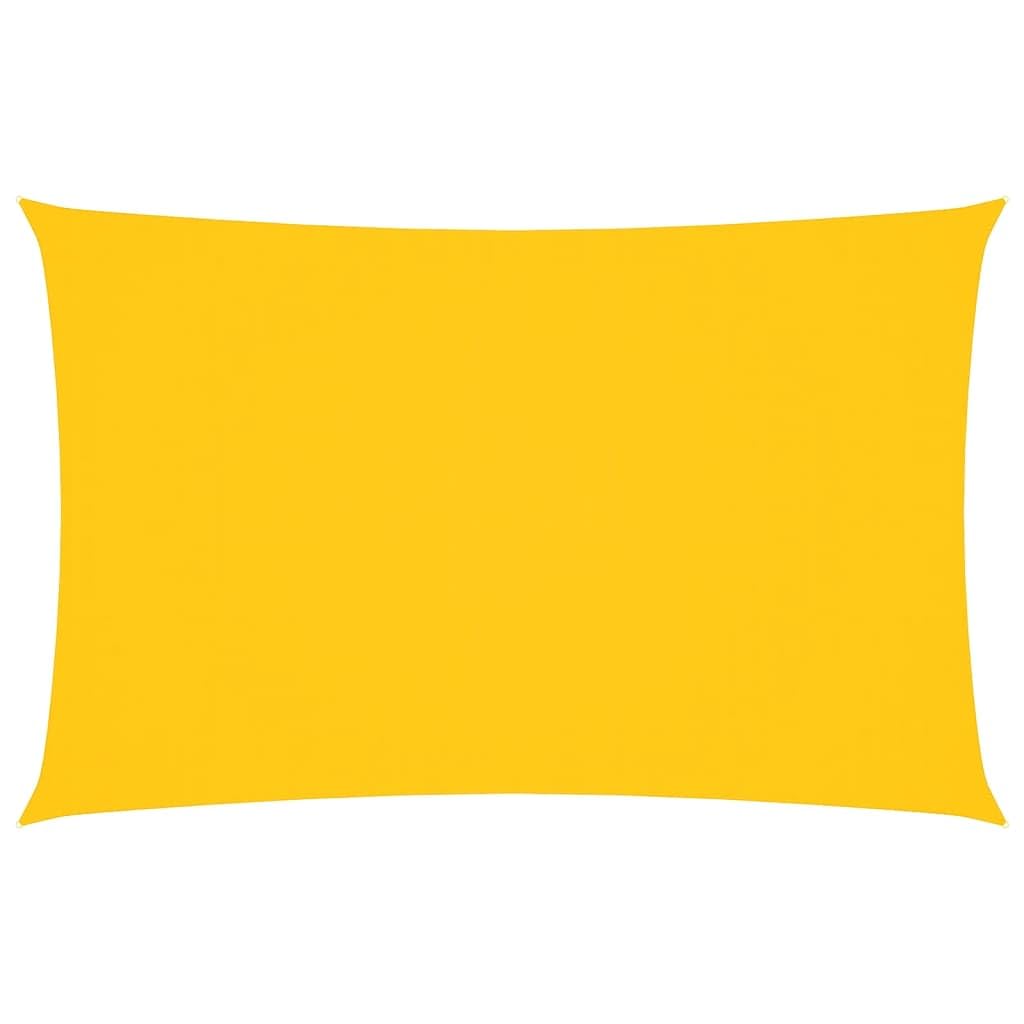 Voile d'ombrage rectangulaire 5x8 m en tissu Oxford jaune robuste anti-UV et imperméable