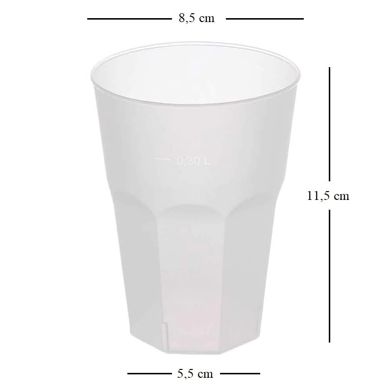 VIRSUS Bicchieri Trasparenti SATINATI 3876, capacità 420 cc, Tumblers Infrangibili e Riutilizzabili, lavabili in lavastoviglie, Riciclabili, Unglassy per cocktail, Bicchiere Mojito (60)