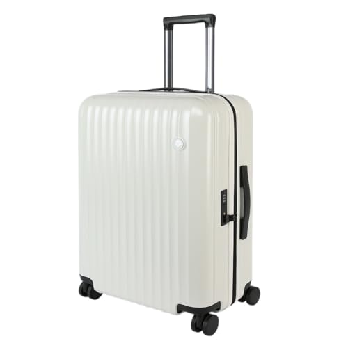 Suitcase Luggage High-end Trolley Case With Universal Wheels 24-inch Mini Small Lightweight Password Suitcase Luggage(White)