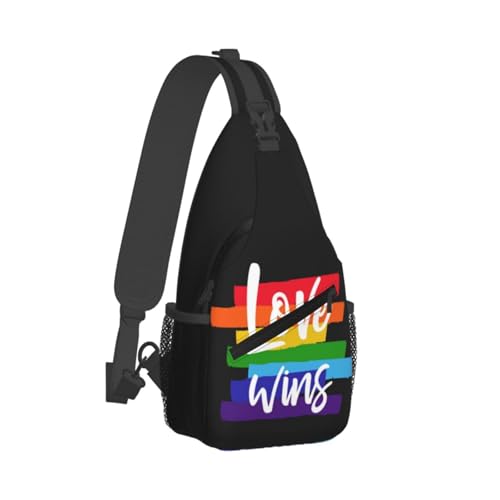Rainbow LGBT Gay Pride Crossbody Sling Bag Sling Backpack for Women Men Chest Daypack Crossbody Bag for Travel Hiking2