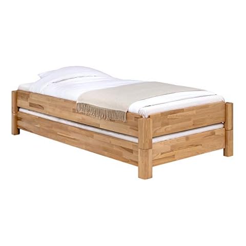 WOODLIVE DESIGN BY NATURE Massivholz Gästebett Stapelbett Twin in Kernbuche massiv Cover