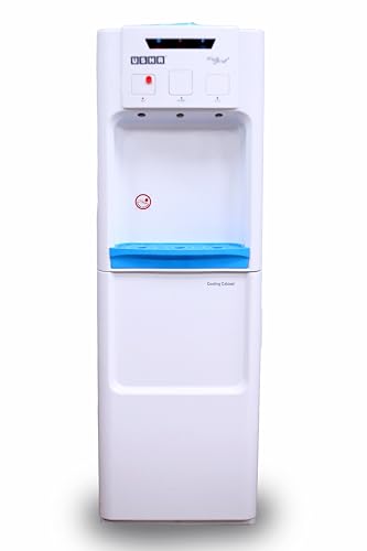 Image of Usha Aquagenie Cooling Cabinet Water Dispenser for 20 Litre Bottle with Refrigerator Hot and Cold Automatic, White