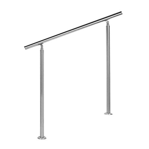Preisvergleich Produktbild Treppengeländer Edelstahl 80cm Brüstung Handlauf Geländer Treppe