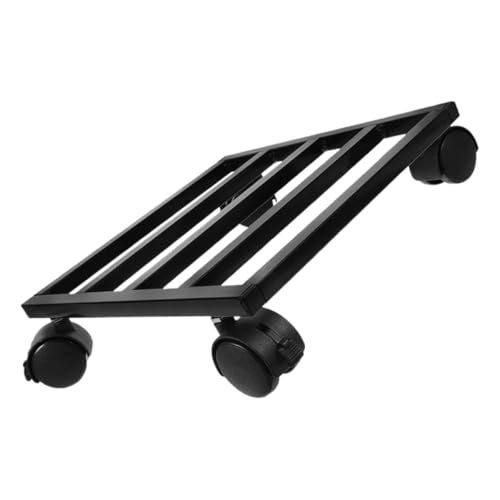 Luxshiny Soporte Rodante para Plantas de Interior Bandeja Metálica de 20 Cm, Base de Jardinera Móvil Resistente para Macetas, Carrito para Plantas Ruedas Adecuado para Jardín y Hogar