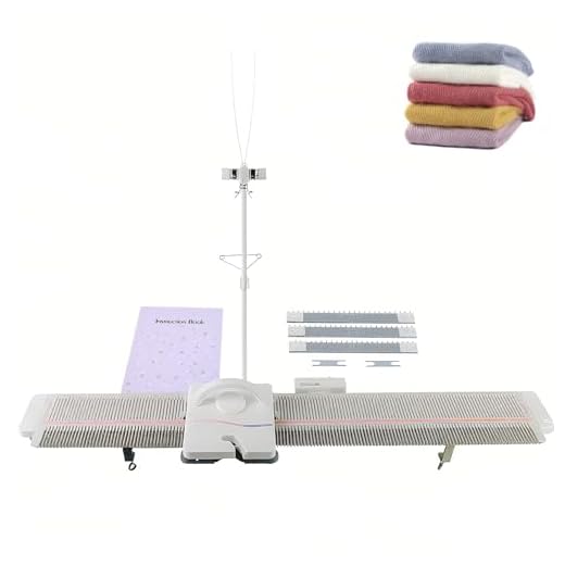 Knitting Machine, LK150 6.5mm Mid Gauge 150 Stitches Portable Plastic Domestic Smart Weaving Loom Set with Accessories for Sock Hat Scarf, Hand Sweater Knitting Machine Kit for Kids and Adults