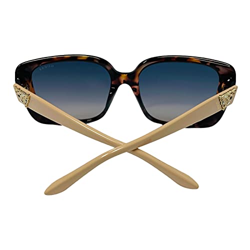 GUESS Women's Gu7788-s Square Sunglasses, Blonde Havana/Gradient Blue, Large4