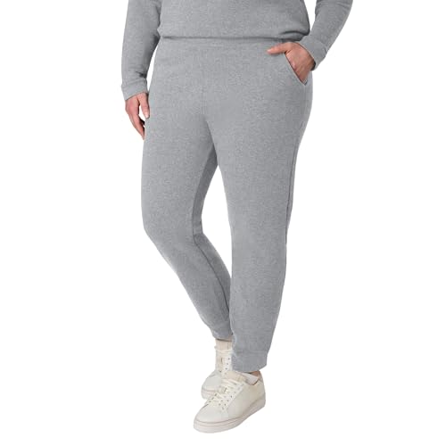 Image of Hanes Women's Sweatpants - EcoSmart Fleece Joggers - Open-Bottom Pocketless Pull-On Lounge Pants - Reg. & Petite Sizes
