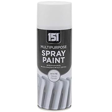 400ml Professional Quality Fantastic Finish All-Purpose Interior Exterior Household Spray Paint for Wood Metal Plastic Ceramics & More (White Gloss)