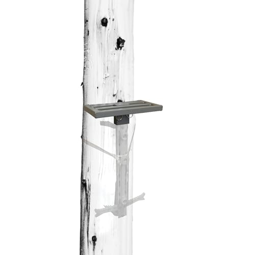 Hawk Small Platform, Lightweight Tree Stand Hunting Gear Mounts to Helium Sticks, Foot Rest for Mobile Hunters, Quiet Step, 10 x 6 Inch