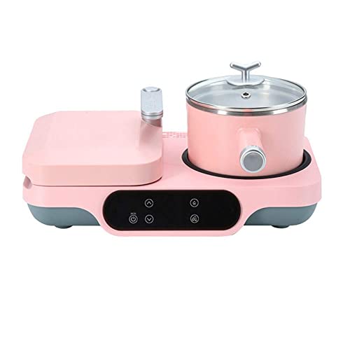 Machine de petit-déjeuner Station centrale de petit-déjeuner 4 en 1 avec contrôle de grillage réglable Plaque chauffante antiadhésive Appliquer au bacon Jambon Saucisse Hashbrowns Omelettes Bleu
