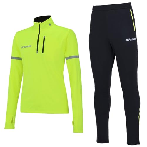 Airtracks Herren Winter Laufset ProTeam Thermo Laufhose Lang Pro Team...