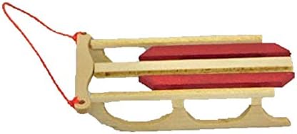 Elfinwoods Miniatures Child's Sled, Wood, Finished #EW319