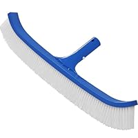 Poolbürste 46 cm für Folienpool, Poolbesen für PoolWand und Fliesen, Pool Reinigungsbürste met EZ-Clips Kompatibel mit Allen Standart-Teleskopstangen, Starken Borsten