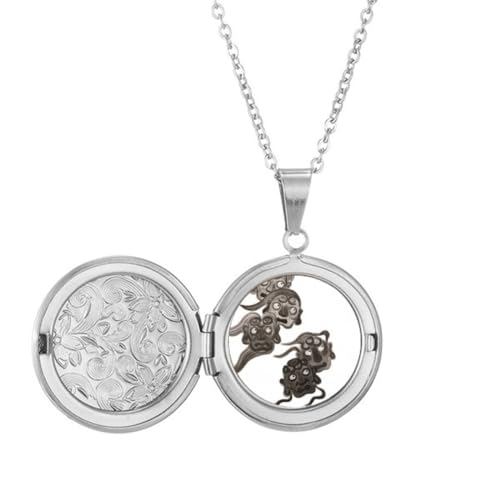Collier médaillon gobelins en encre chinoise, cadeau d'anniversaire