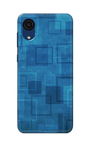 Image of Printed Hard Back Cover Case for Samsung Galaxy A03 Core Back Cover (Plain Azure Blue) -702