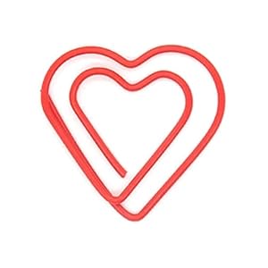 TRHEEE Herz-Büroklammern, 100 Stück