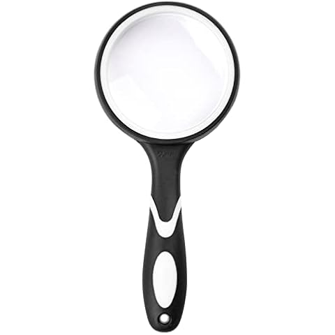 Small Magnifying Glasses for Reading, Handheld Magnifying Glass Magnifier Glasses Applied to Science Books Newspaper Reading Insects Hobby Observation (50mm) Cover