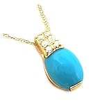 K18スリーピングビューティ産ターコイズネックレス HA0087ｙ