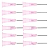 SHERCHPRY 100 Stück 18g Dosiernadeln mit Stumpfer Spitze aus Edelstahl Ersatz Dosiernadel für Klebstoffspender Flüssigkeiten Dichtstoffe und Bastelarbeiten