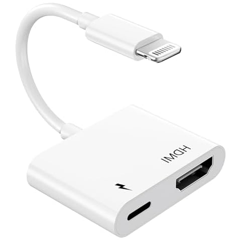 [Apple MFi Certified] Apple Lightning to HDMI Adapter for iPhone to TV, 1080P Lightning to Digital AV Adapter Sync Screen Connector with Charging Port for iPhone 14 13 12 11 Pro Max XS XR X 8 7 iPad Cover