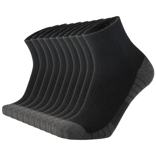 ONKE Max Full Cushion Low Cut Quarter Socks for Men Athletic Running Training Work Thick Warm Moisture Control Anti Blister