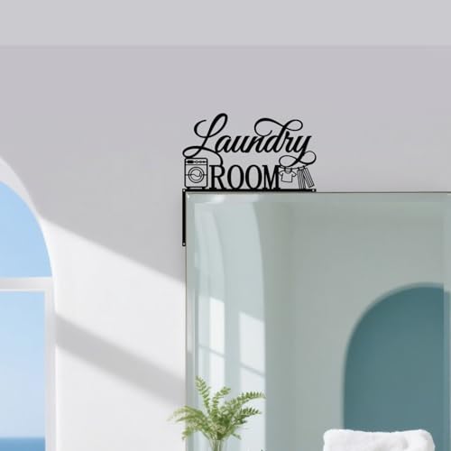 CUTHOLLOW Laundry Room Door Topper Sign Metal Wall Art Decor