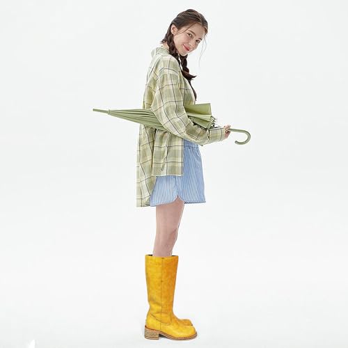 UBWDU Women's Knee High Boots Chunky Block Heel Long Boots Square Toe Low Heel Boots for Women4