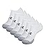 Under Armour 6 Paar HeatGear No Show Sneaker Socken Unisex Kurzsocke, Farbe:White, Socken & Strümpfe:42-47
