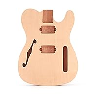 Unfinished Electric Guitar Body Pre-Carved Slots for Pickups and Electronics Basswood Top For DIY Projects and Repairs