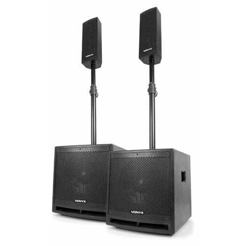 Vonyx VX1000BT   Conjunto de Altavoces Activos 2.2   Sistema de Altavoces   1000 W   2 subwoofers de 10