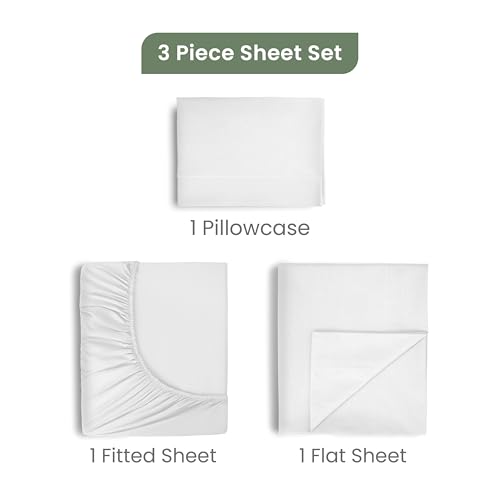 Image of EcoPure Twin Size Sheet Set, White