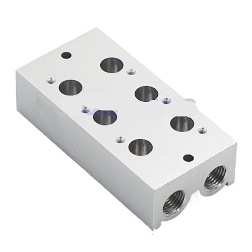 Plaque de base pneumatique 200M-6F pour monter 6 vannes 3V - 5