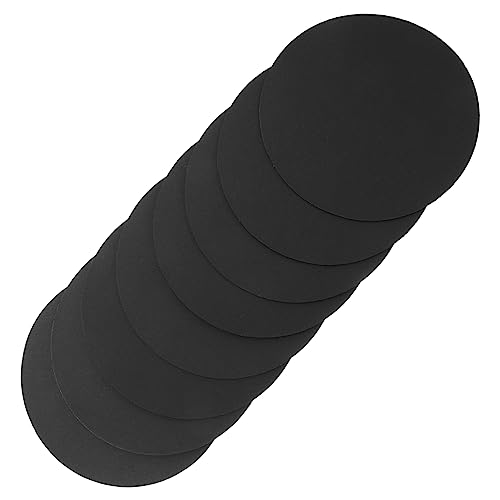 ERINGOGO Mandala Paper Circle 8 Sheets Black Round Cardboard Enhance Your Paintings Artistic Canvas