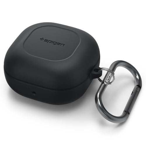 Image of Spigen Core Armor | Samsung Galaxy Buds 2 /2 Pro /Pro /Core /FE /Live Case Cover [Carabiner Included] [Shock-Proof] [Light Compact] TPU - Matte Black