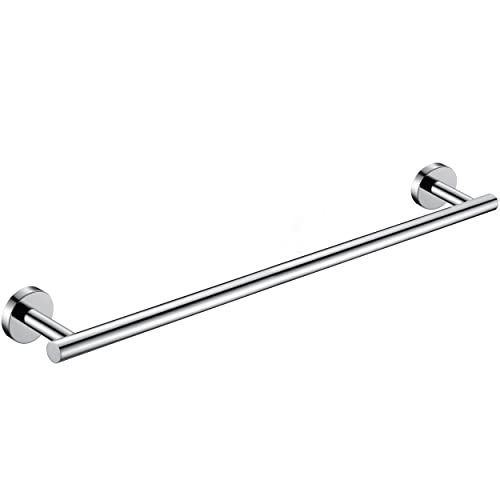 Nolimas Polished Chrome Bath Towel Bar Single Bars Towel Rack Rod Classic Wall Mounted Stainless Steel Bathroom Towel Bar Kitchen Toilet Towel Shelf Single Layer 24inch