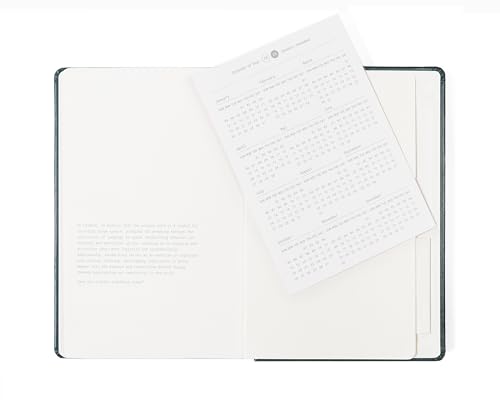 Image of Dot Grid Journal Notebook 5.51 x 8.27 in (A5), 244 Pages, PU Leather Hardcover, 100gsm Thick Paper, Dotted Notebook for Bullet Journaling, Work & Notes, Calendar Card Included (2025)(Midnight Blue)