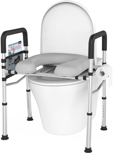 Amazon.com: ProBasics E-Z Lock Raised Toilet Seat with Handles, 4.5 ...