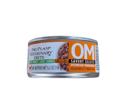 OM Overweight Management Savory Selects with Turkey Wet Cat Food 12/5.5 oz