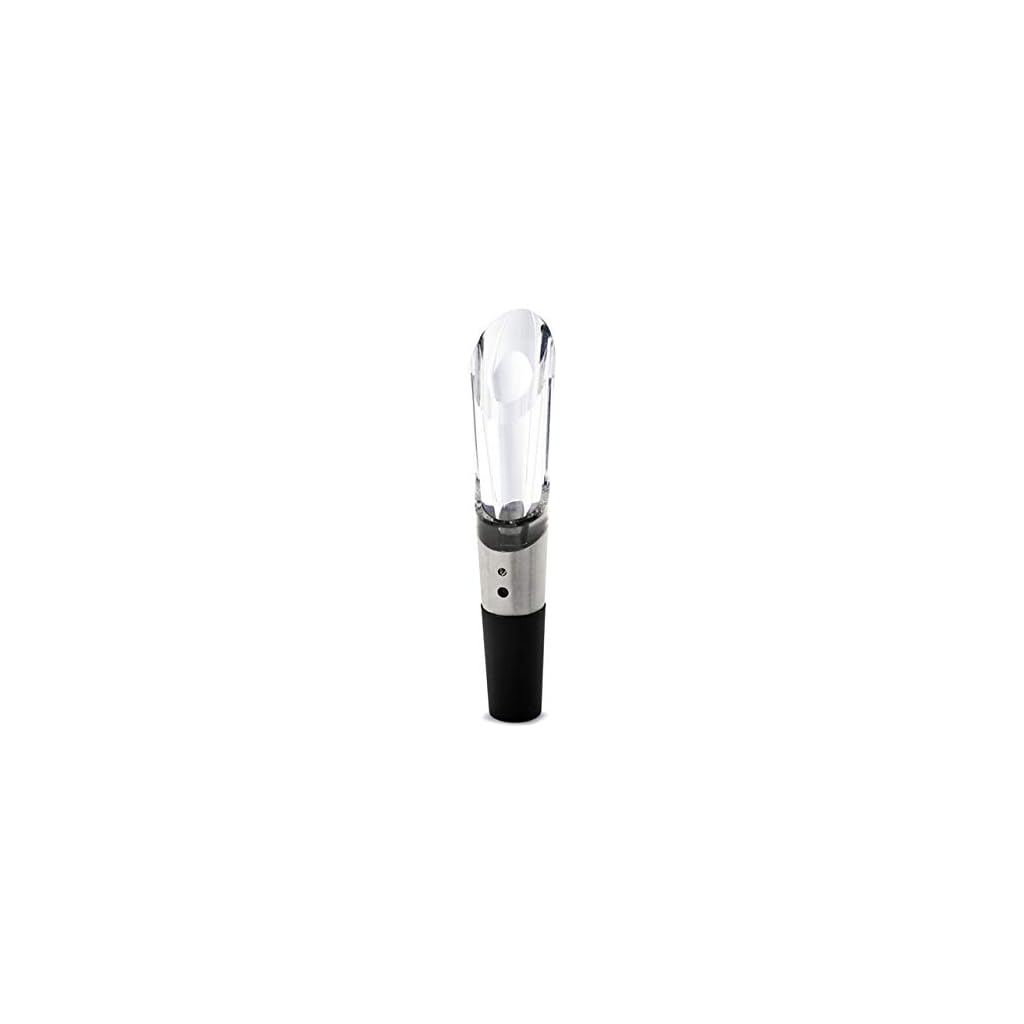 Rabbit Wine Aerator and Pourer, 1.1 x 1.1 x 5.2 inches, Clear/Stainless