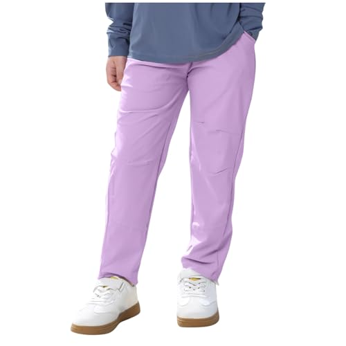 Boys Cargo Pants Casual Elastic Wasit Pull On Trouser Soft Comfy Lightweight Lounge School Pants for Boys 3-14 Years