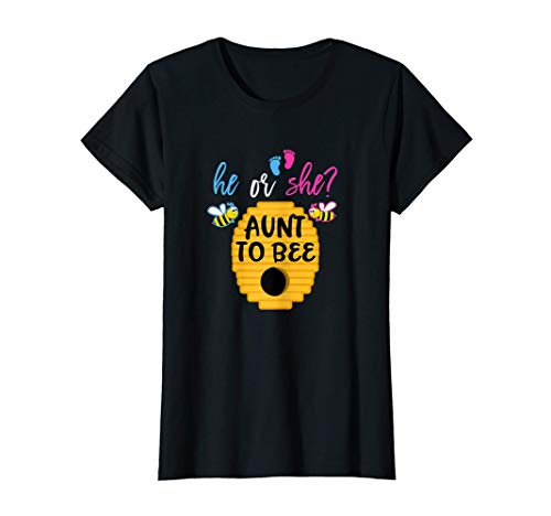 Mujer Aunt To Bee Design Revelación divertida del género Camiseta