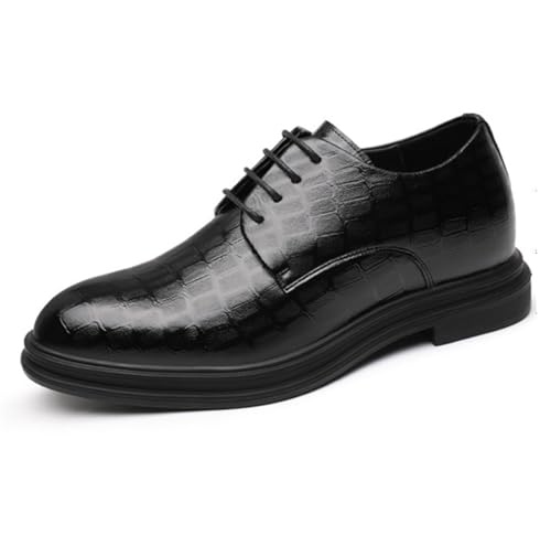Casual Height Increasing Dress Shoes Comfort Walking Shoes for Male Lace-Ups Business Work Office Dress Shoes