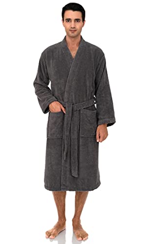 TowelSelections Mens Robe, 100% Cotton Luxury Bathrobe, Soft Terry Cloth Towel Robe for Men XS to 3X3